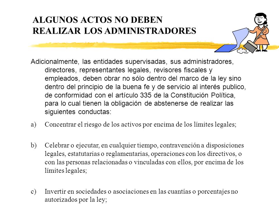 ALGUNOS ACTOS NO DEBEN REALIZAR LOS ADMINISTRADORES