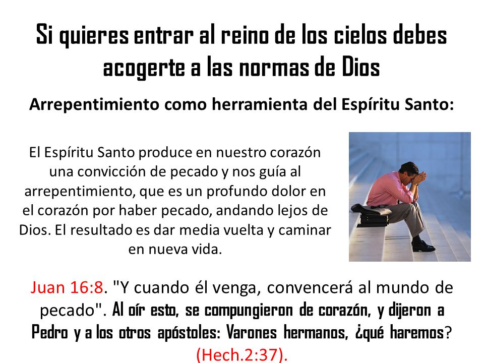 Si quieres entrar al reino de los cielos debes acogerte a las normas de Dios