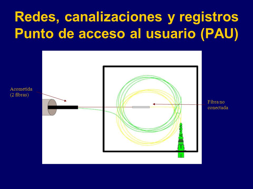 Redes, canalizaciones y registros Punto de acceso al usuario (PAU)