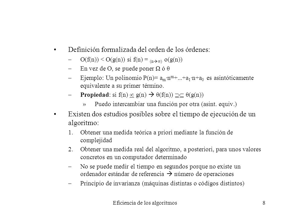 Eficiencia de los algoritmos
