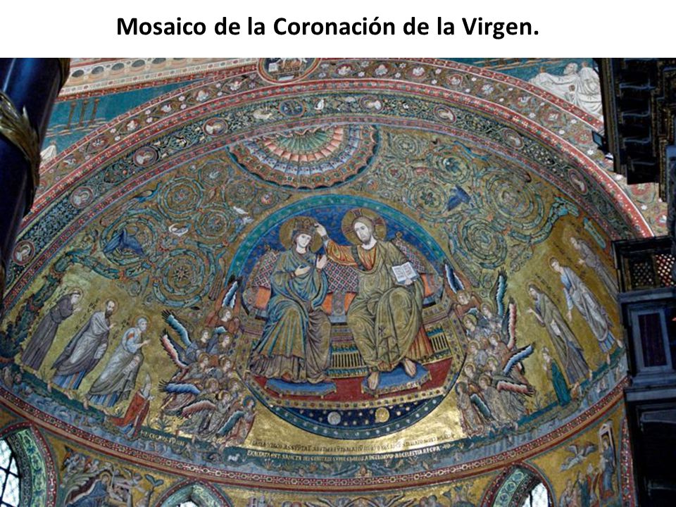 Mosaico de la Coronación de la Virgen.