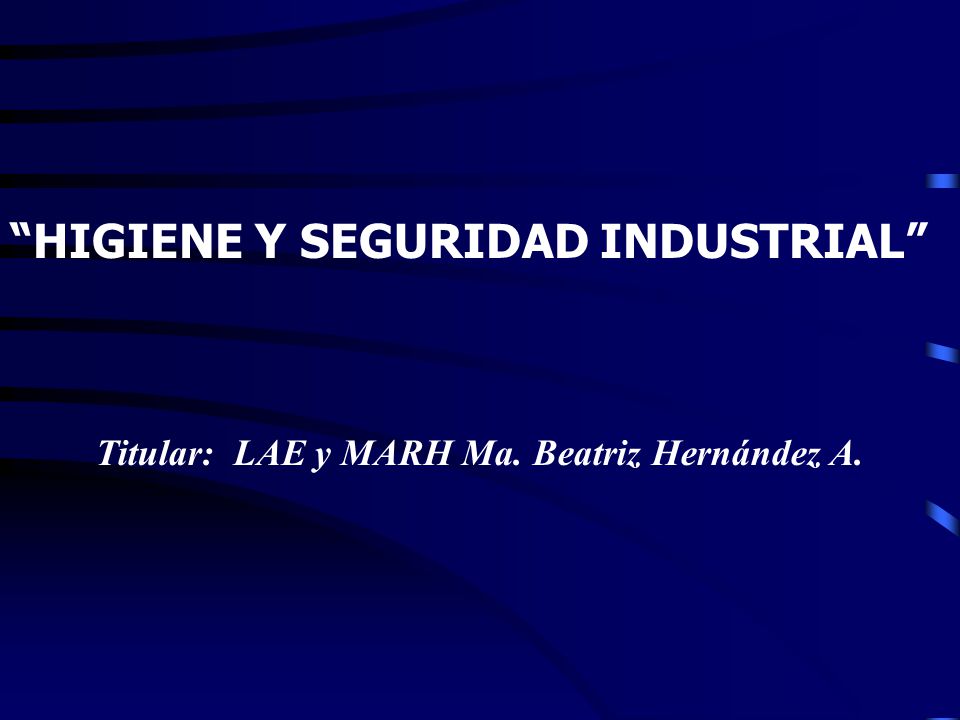 Titular: LAE y MARH Ma. Beatriz Hernández A.