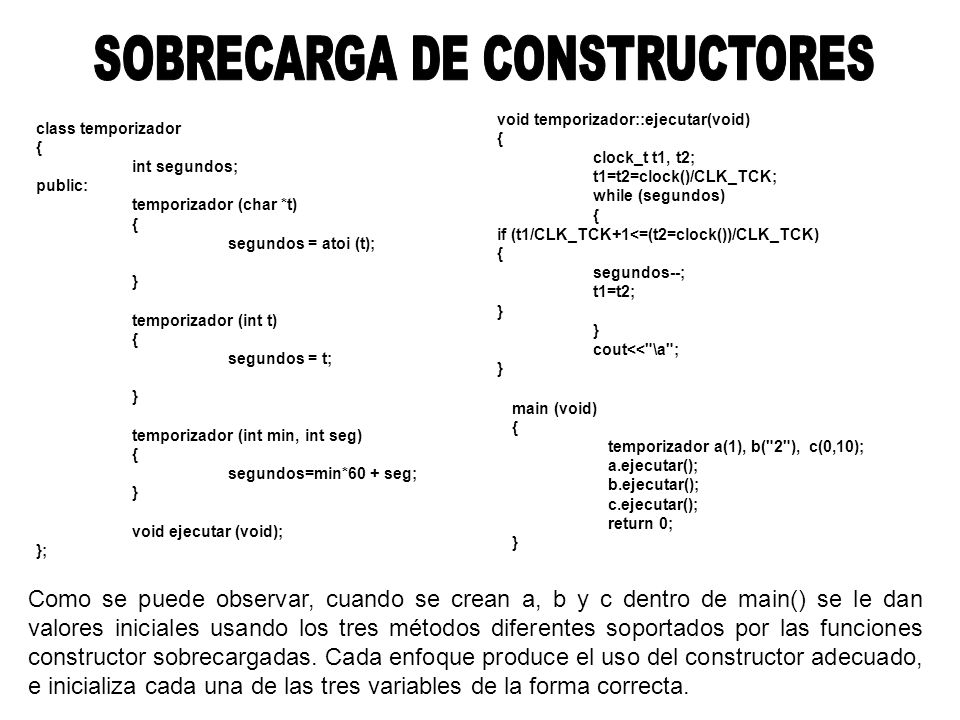 SOBRECARGA DE CONSTRUCTORES