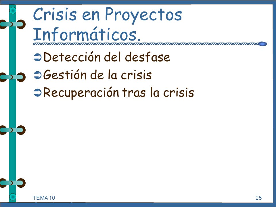Gestión de la crisis Anuncio y publicidad general del problema en el equipo. Reasignación de responsabilidades y autoridad.
