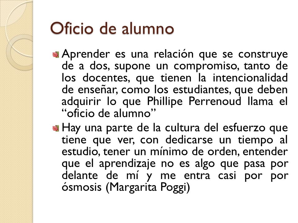 Oficio de alumno