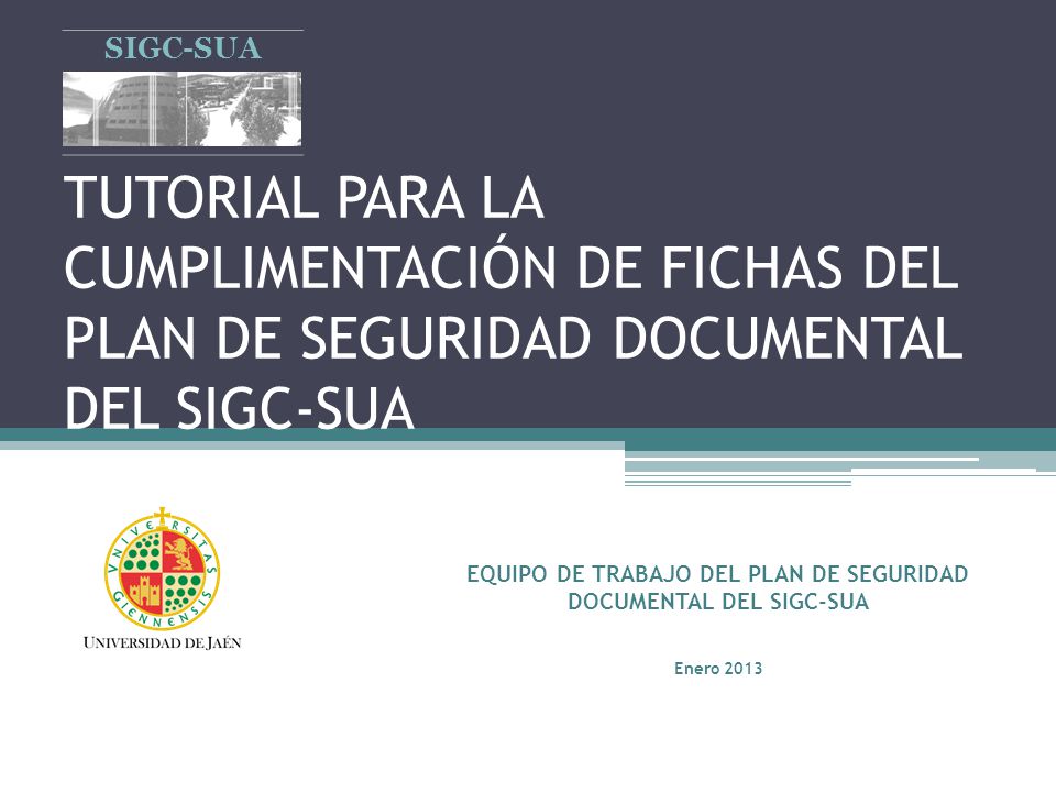 EQUIPO DE TRABAJO DEL PLAN DE SEGURIDAD DOCUMENTAL DEL SIGC-SUA