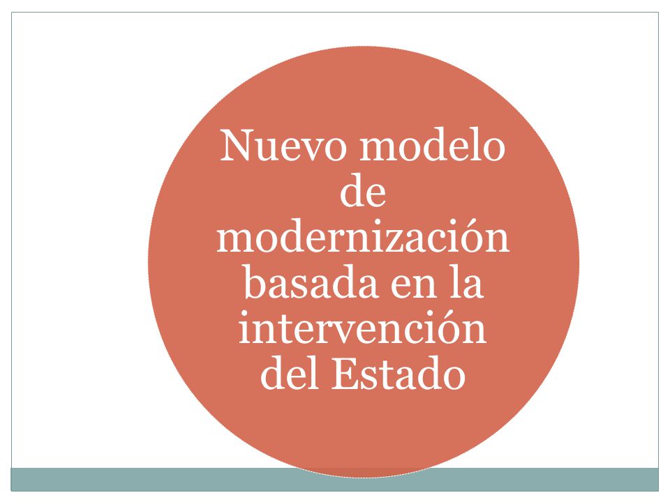 Nuevo modelo de modernización basada en la intervención del Estado