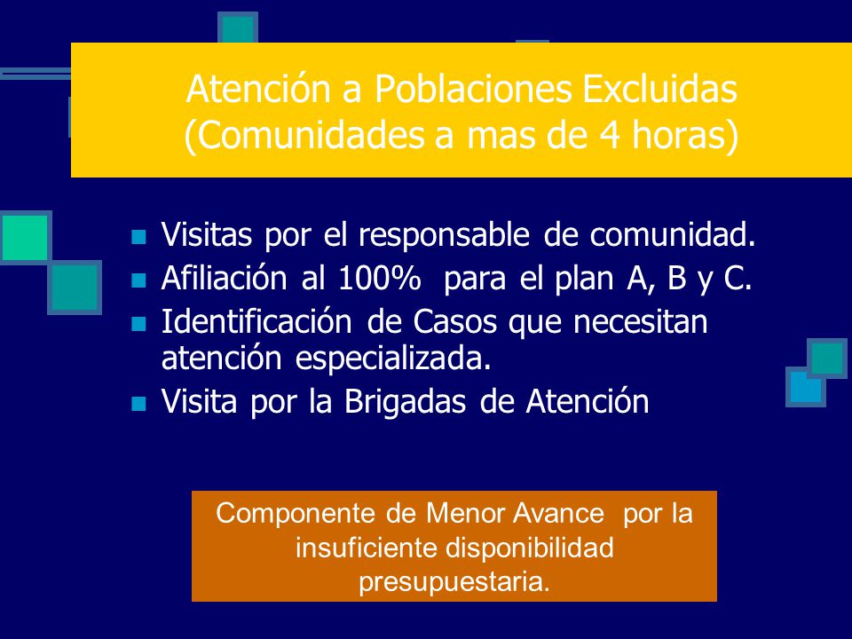 Atención a Poblaciones Excluidas (Comunidades a mas de 4 horas)