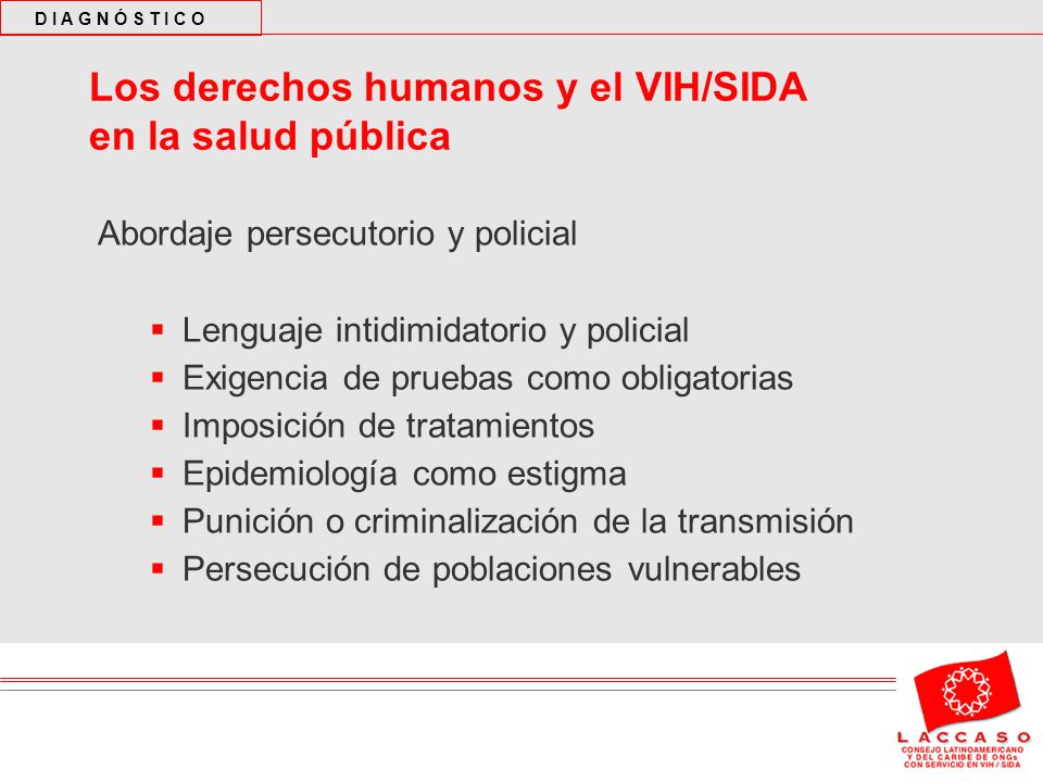 Los derechos humanos y el VIH/SIDA en la salud pública