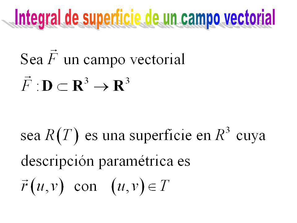 Integral de superficie de un campo vectorial