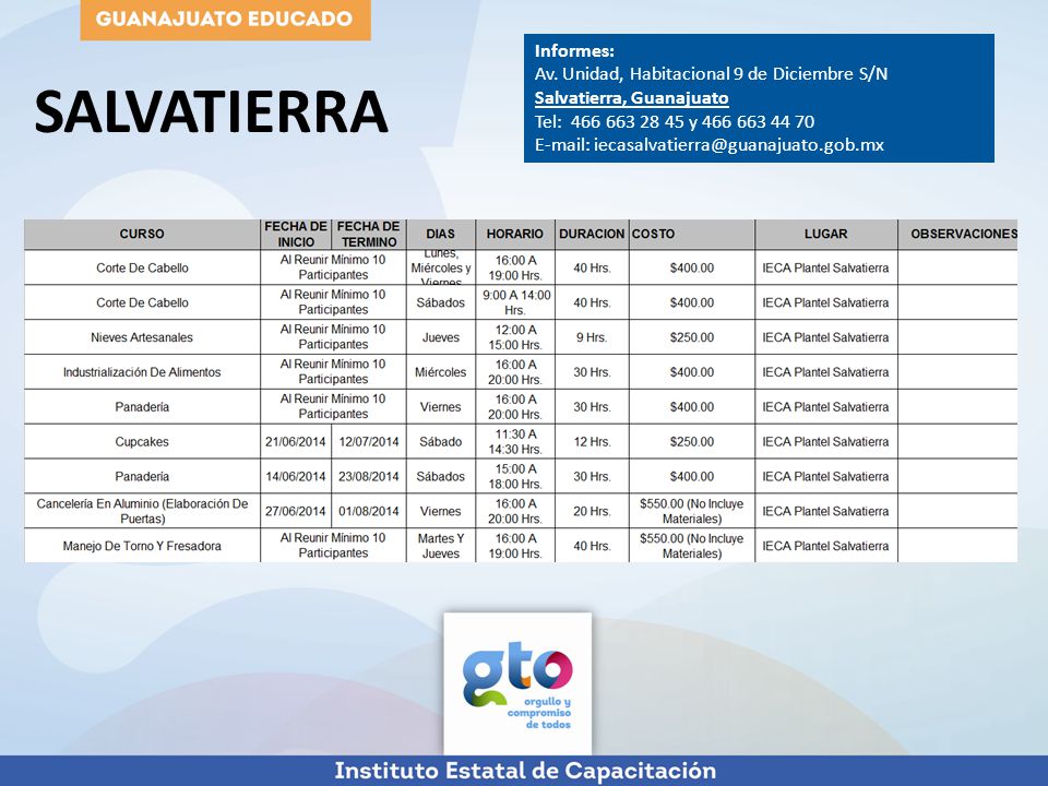 SALVATIERRA Informes: Av. Unidad, Habitacional 9 de Diciembre S/N