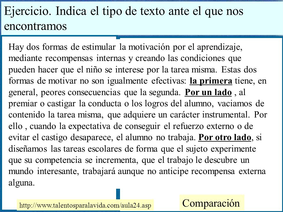Ejercicio. Indica el tipo de texto ante el que nos encontramos