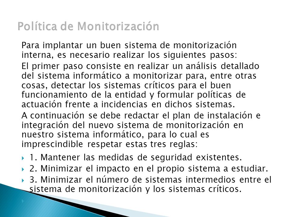 Política de Monitorización