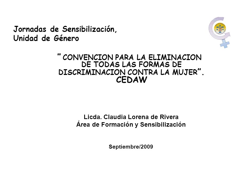 Licda. Claudia Lorena de Rivera Área de Formación y Sensibilización