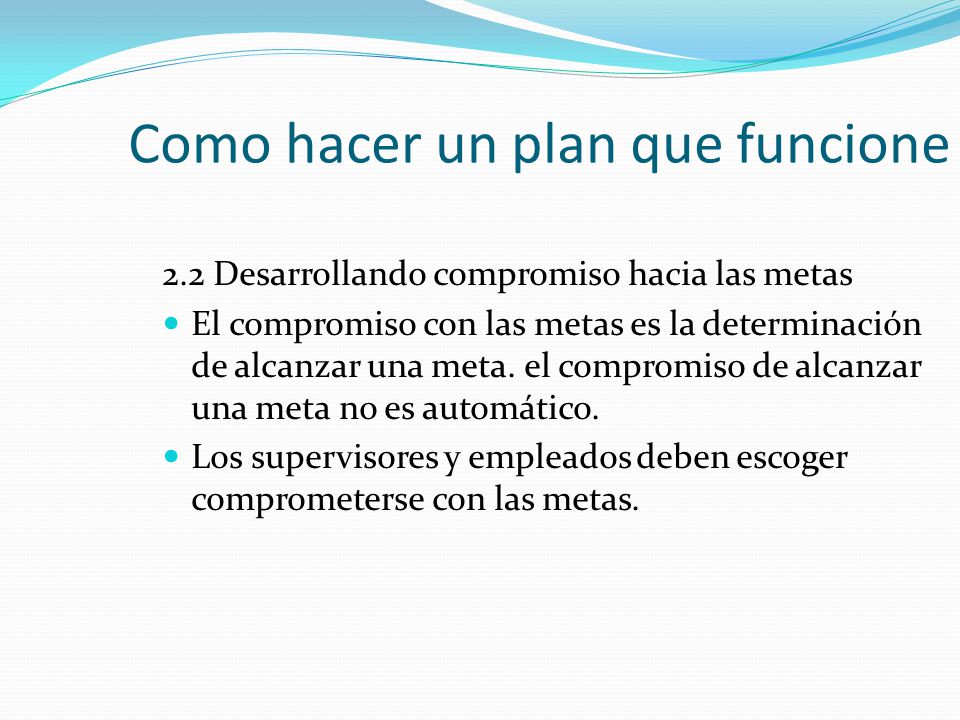 Como hacer un plan que funcione
