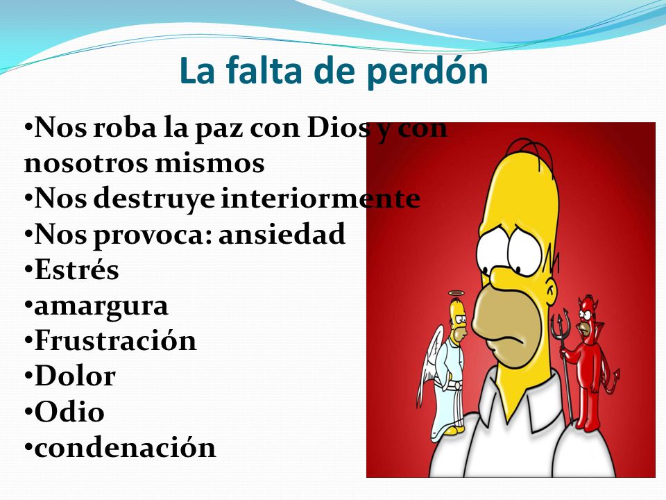 La falta de perdón Nos roba la paz con Dios y con nosotros mismos