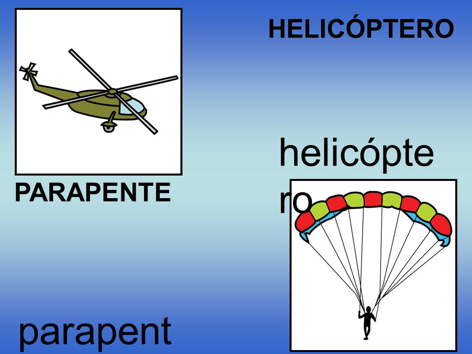 HELICÓPTERO helicóptero PARAPENTE parapente