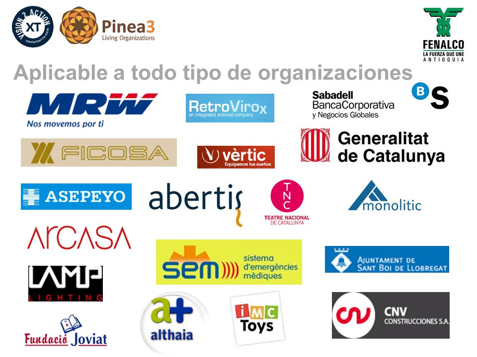 Aplicable a todo tipo de organizaciones