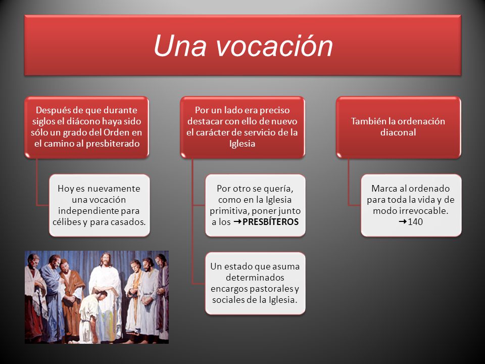 Una vocación Después de que durante siglos el diácono haya sido sólo un grado del Orden en el camino al presbiterado.