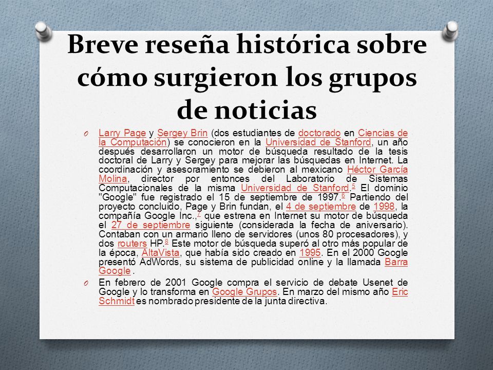 Breve reseña histórica sobre cómo surgieron los grupos de noticias