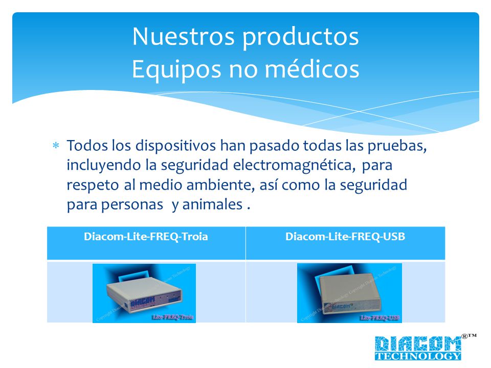 Nuestros productos Equipos no médicos