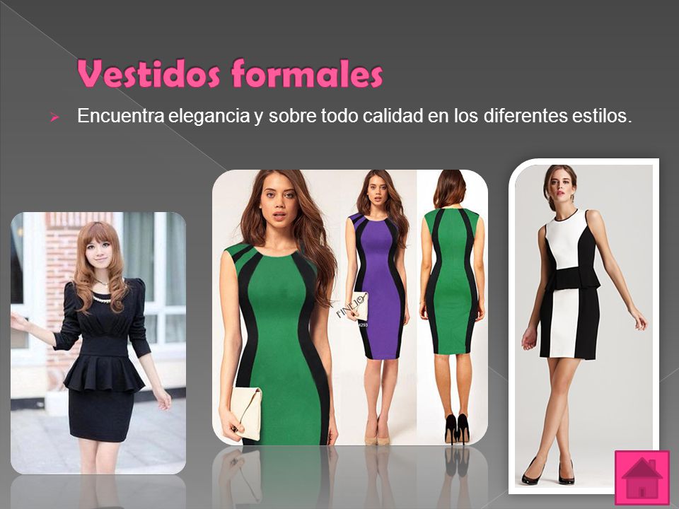 Vestidos formales Encuentra elegancia y sobre todo calidad en los diferentes estilos.