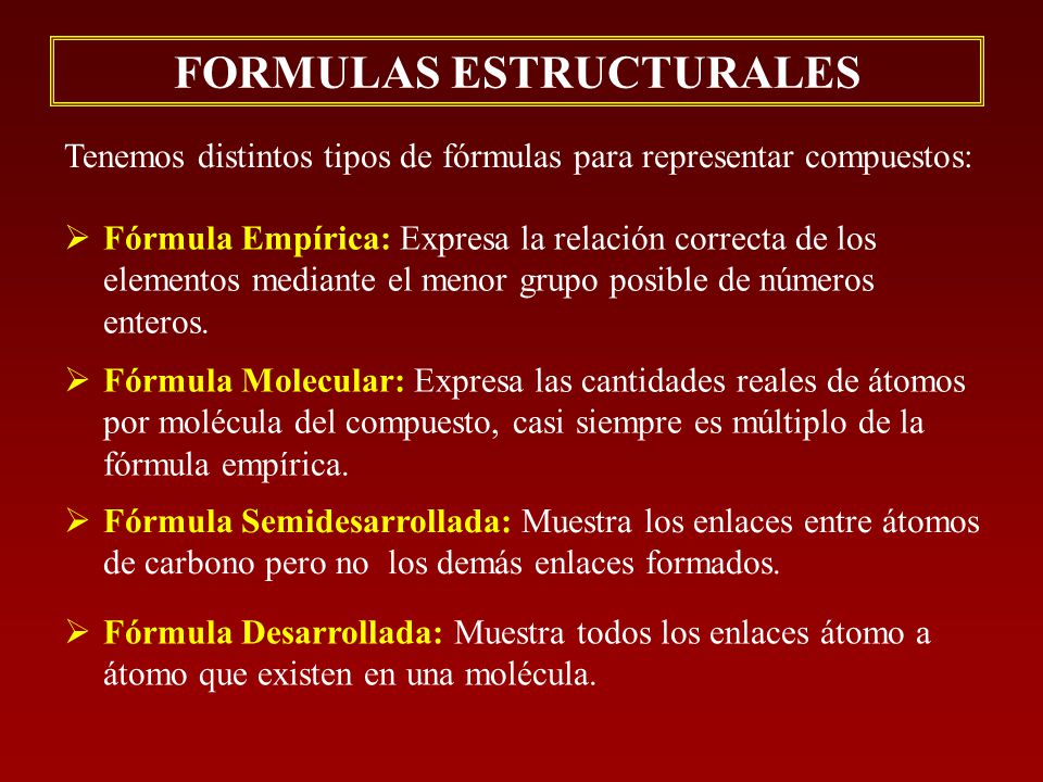 FORMULAS ESTRUCTURALES