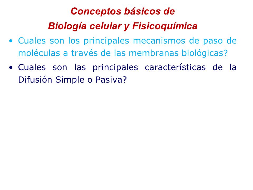 Biología celular y Fisicoquímica