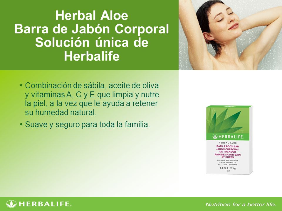 Herbal Aloe Barra de Jabón Corporal Solución única de Herbalife