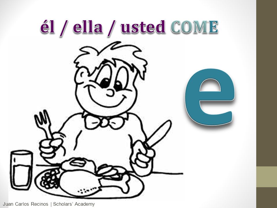él / ella / usted COME e Juan Carlos Recinos | Scholars’ Academy
