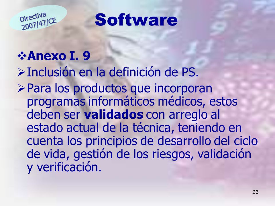 Software Anexo I. 9 Inclusión en la definición de PS.