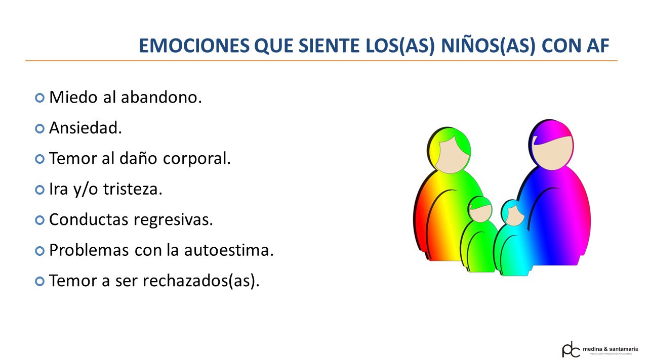 EMOCIONES QUE SIENTE LOS(AS) NIÑOS(AS) CON AF