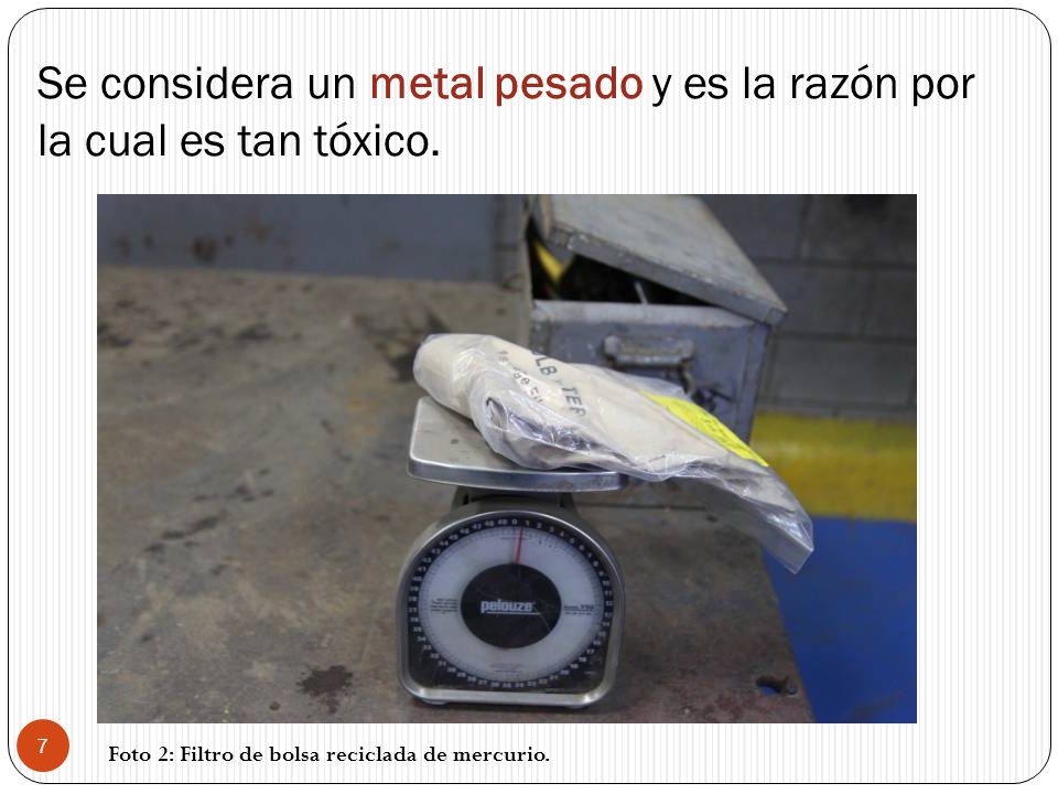 Se considera un metal pesado y es la razón por la cual es tan tóxico.