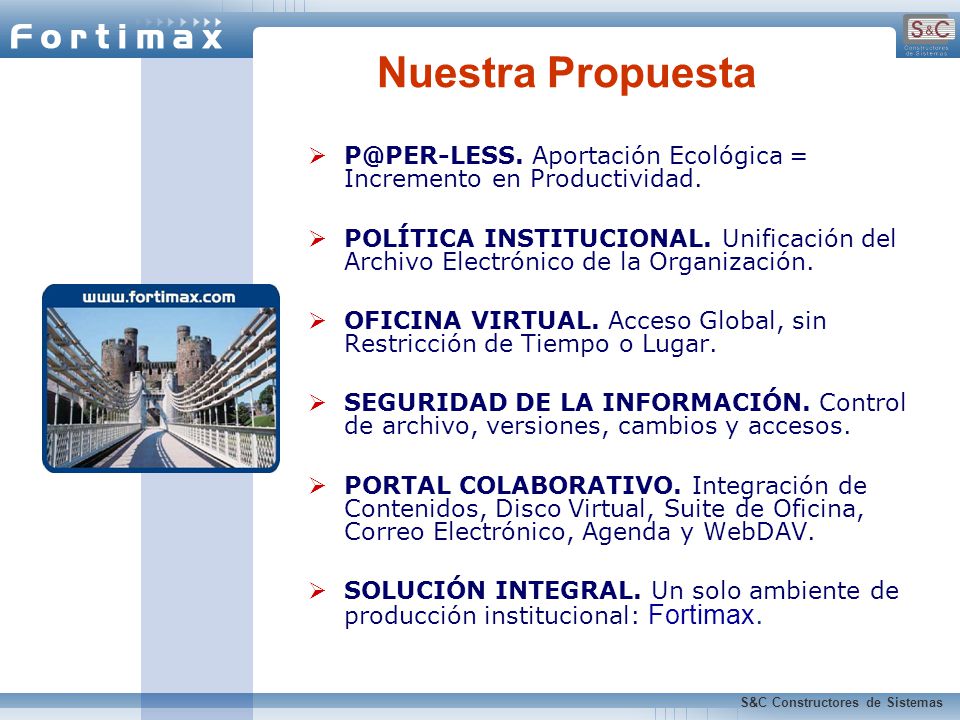 Nuestra Propuesta Aportación Ecológica = Incremento en Productividad.