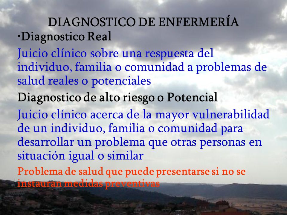 DIAGNOSTICO DE ENFERMERÍA