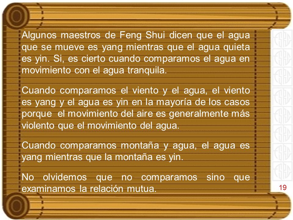No olvidemos que no comparamos sino que examinamos la relación mutua.