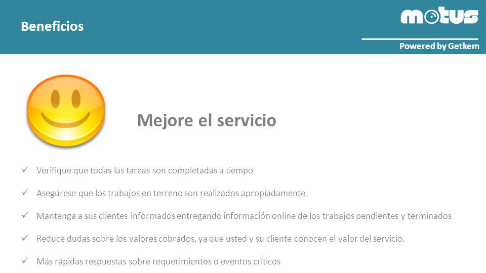 Mejore el servicio Beneficios Powered by Getkem