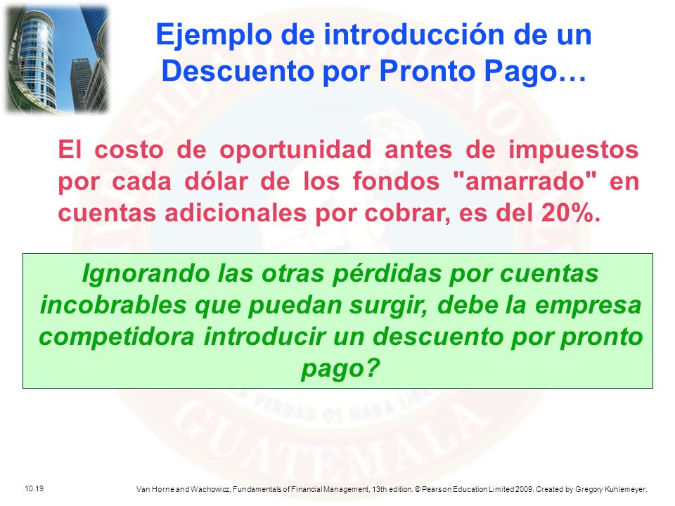 Ejemplo de introducción de un Descuento por Pronto Pago…