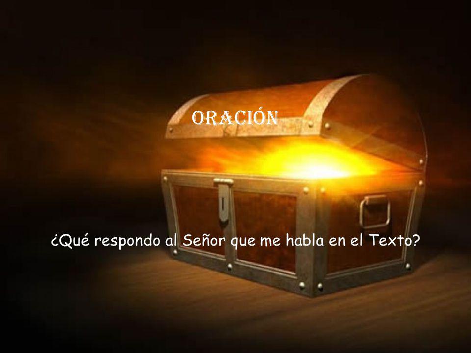 ¿Qué respondo al Señor que me habla en el Texto