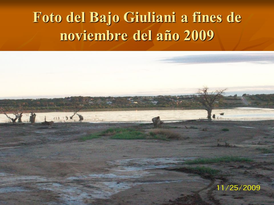 Foto del Bajo Giuliani a fines de noviembre del año 2009