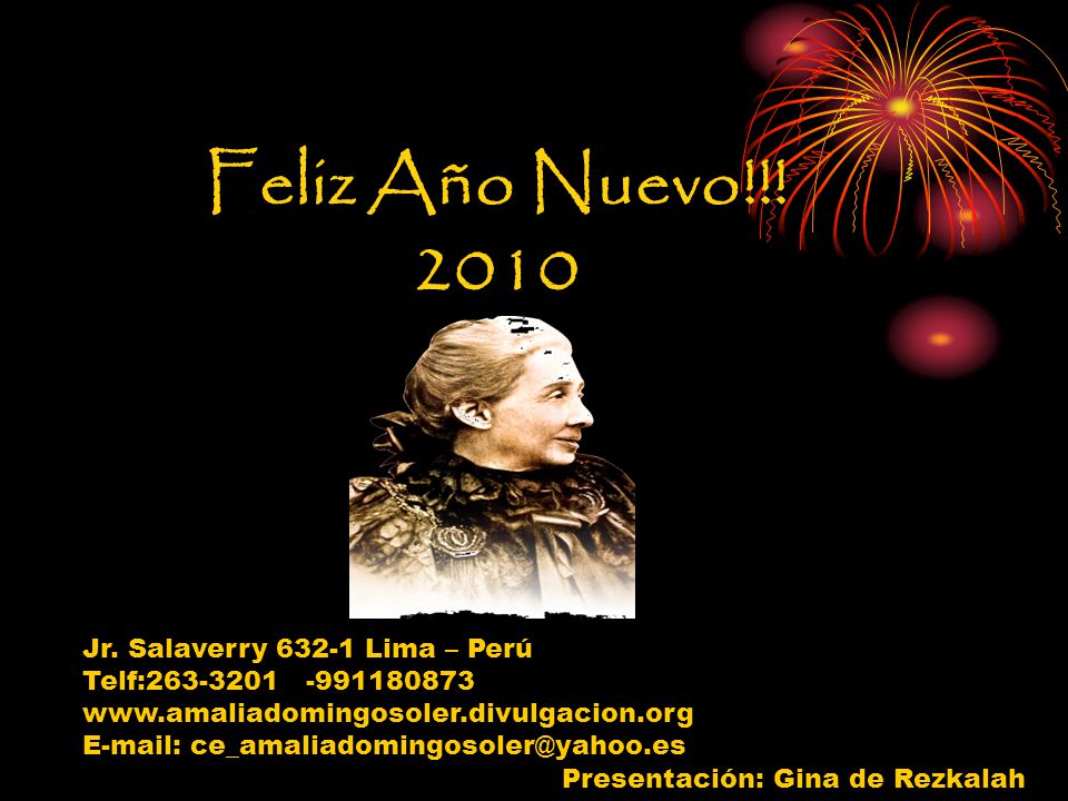 Feliz Año Nuevo!!! 2010 Jr. Salaverry Lima – Perú
