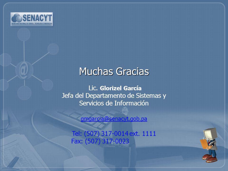 Jefa del Departamento de Sistemas y Servicios de Información