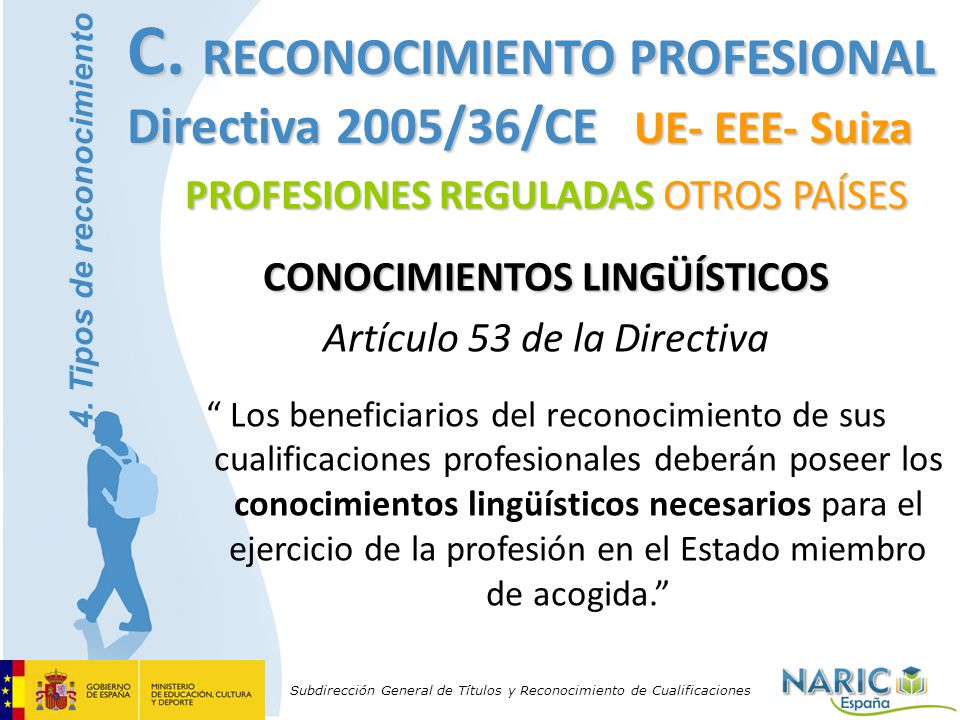 CONOCIMIENTOS LINGÜÍSTICOS 4. Tipos de reconocimiento