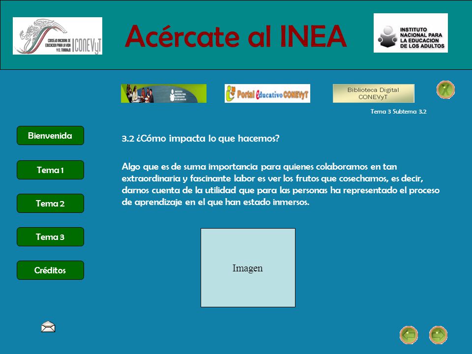 Acércate al INEA 3.2 ¿Cómo impacta lo que hacemos Imagen