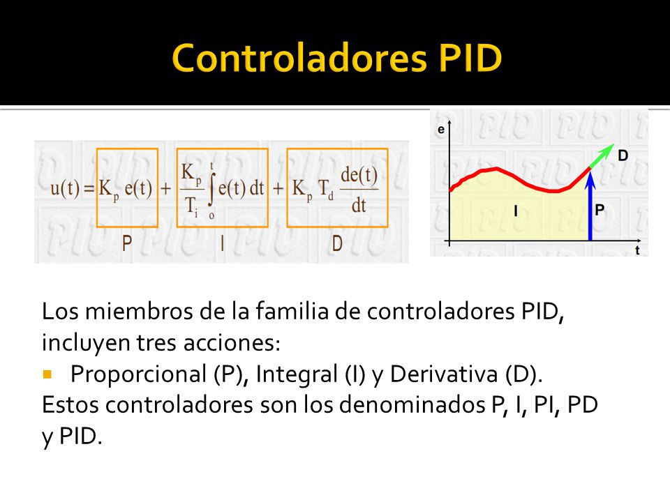 Controladores PID Los miembros de la familia de controladores PID,