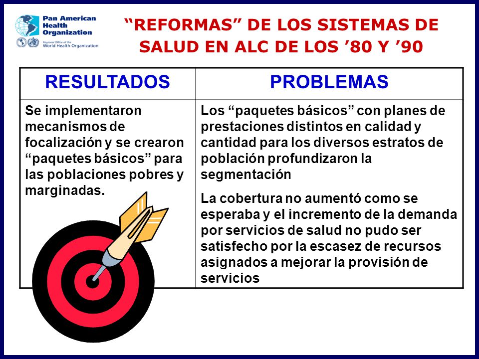 REFORMAS DE LOS SISTEMAS DE SALUD EN ALC DE LOS ’80 Y ’90
