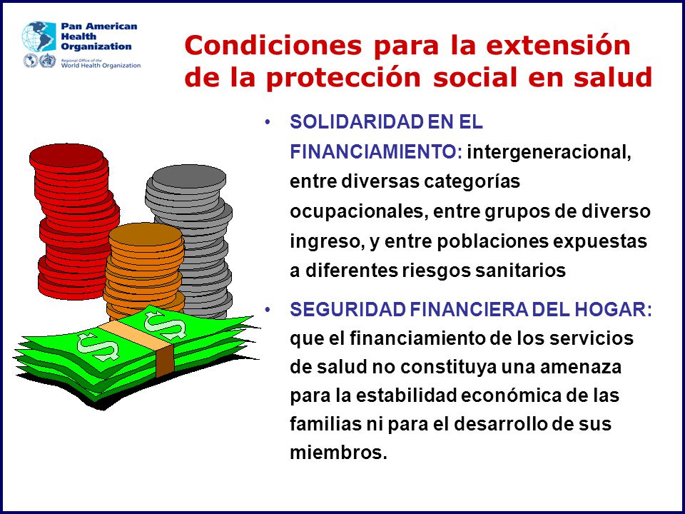 Condiciones para la extensión de la protección social en salud