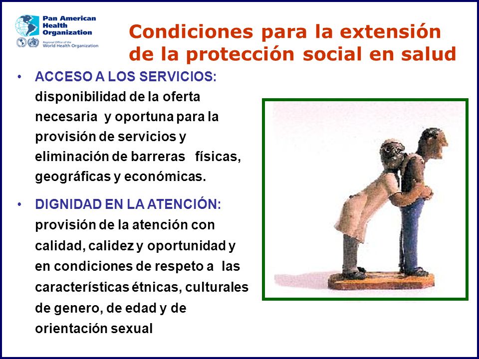 Condiciones para la extensión de la protección social en salud