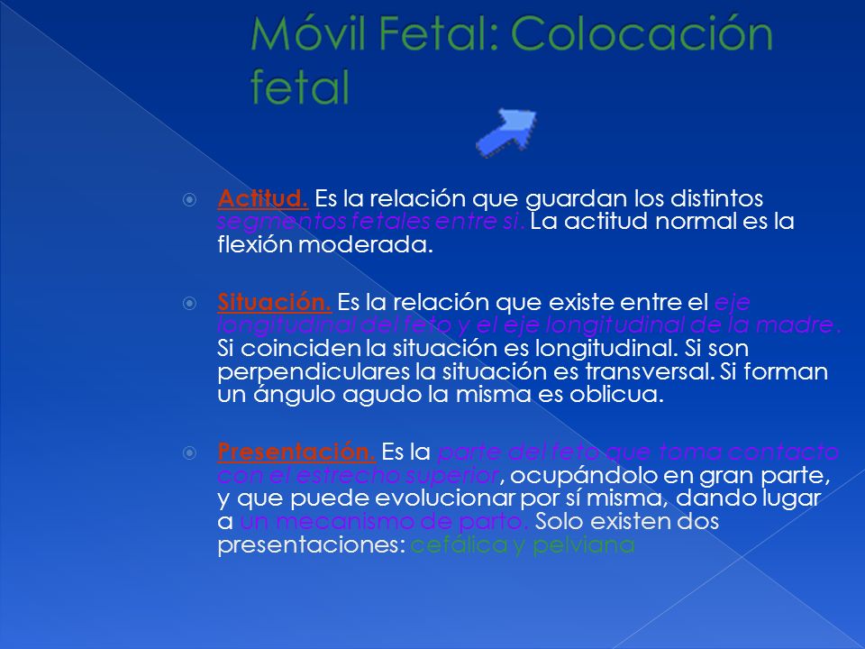 Móvil Fetal: Colocación fetal