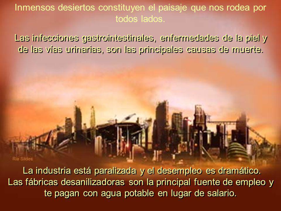 Inmensos desiertos constituyen el paisaje que nos rodea por todos lados.